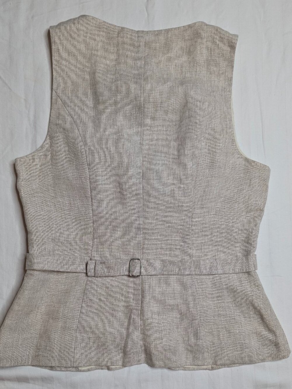Reformation Women's Fitted Linen Vest, Size 4 - Picture 4 of 13